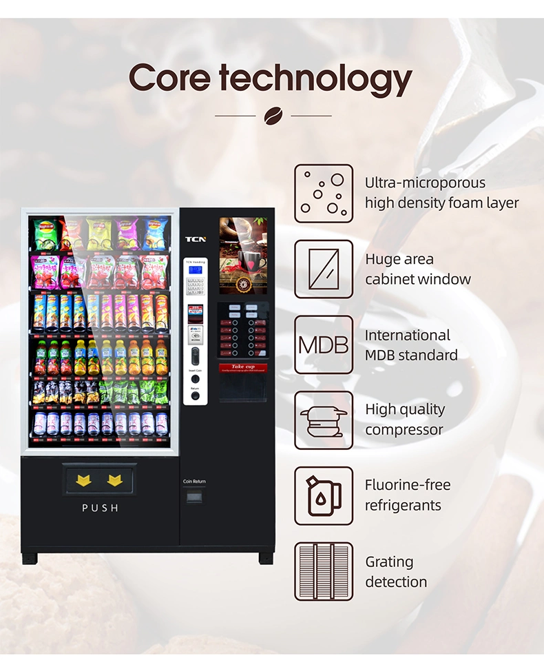 Tcn Commerical Instant Coffee & Beverage Combination Automatic Vending Machine with Player