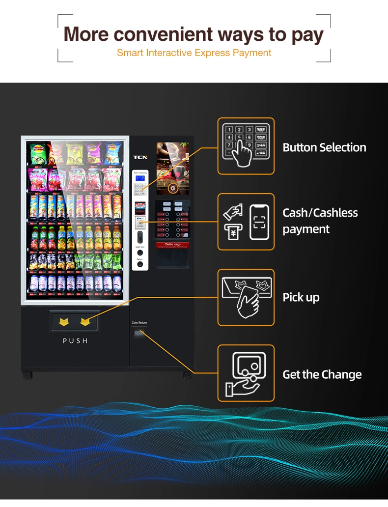 Tcn Commerical Instant Coffee & Beverage Combination Automatic Vending Machine with Player